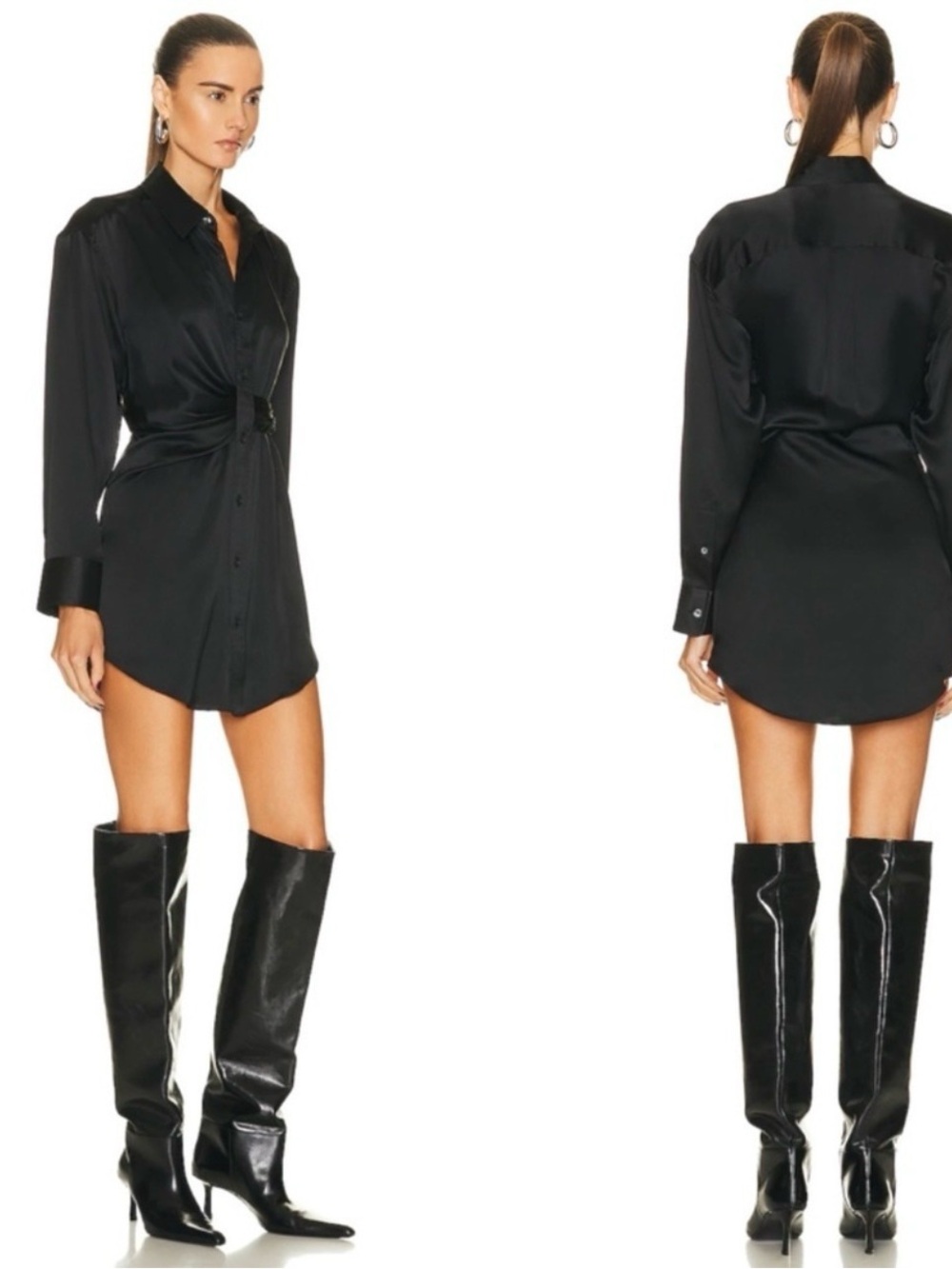 NWT Alexander Wang_T Silk Shirt Dress
